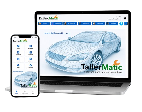 Software para talleres mecánicos compatible con PC tablet y móvil