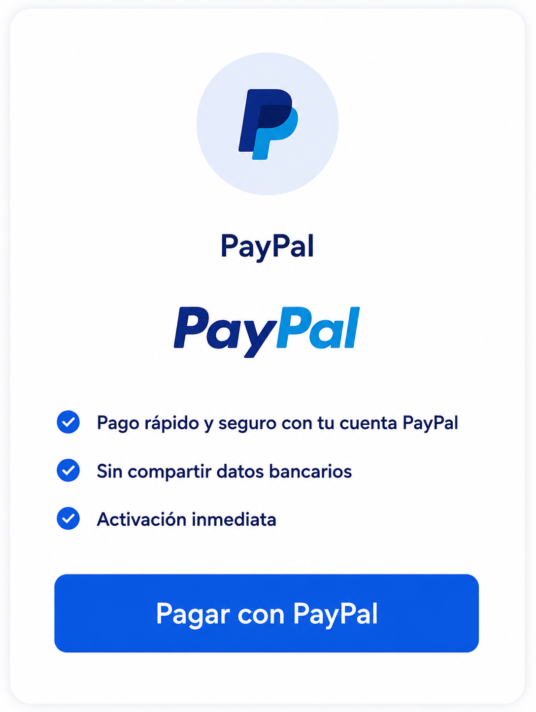 Paga de forma cómoda y segura tu licencia de uso TallerMatic utilizando PayPal.